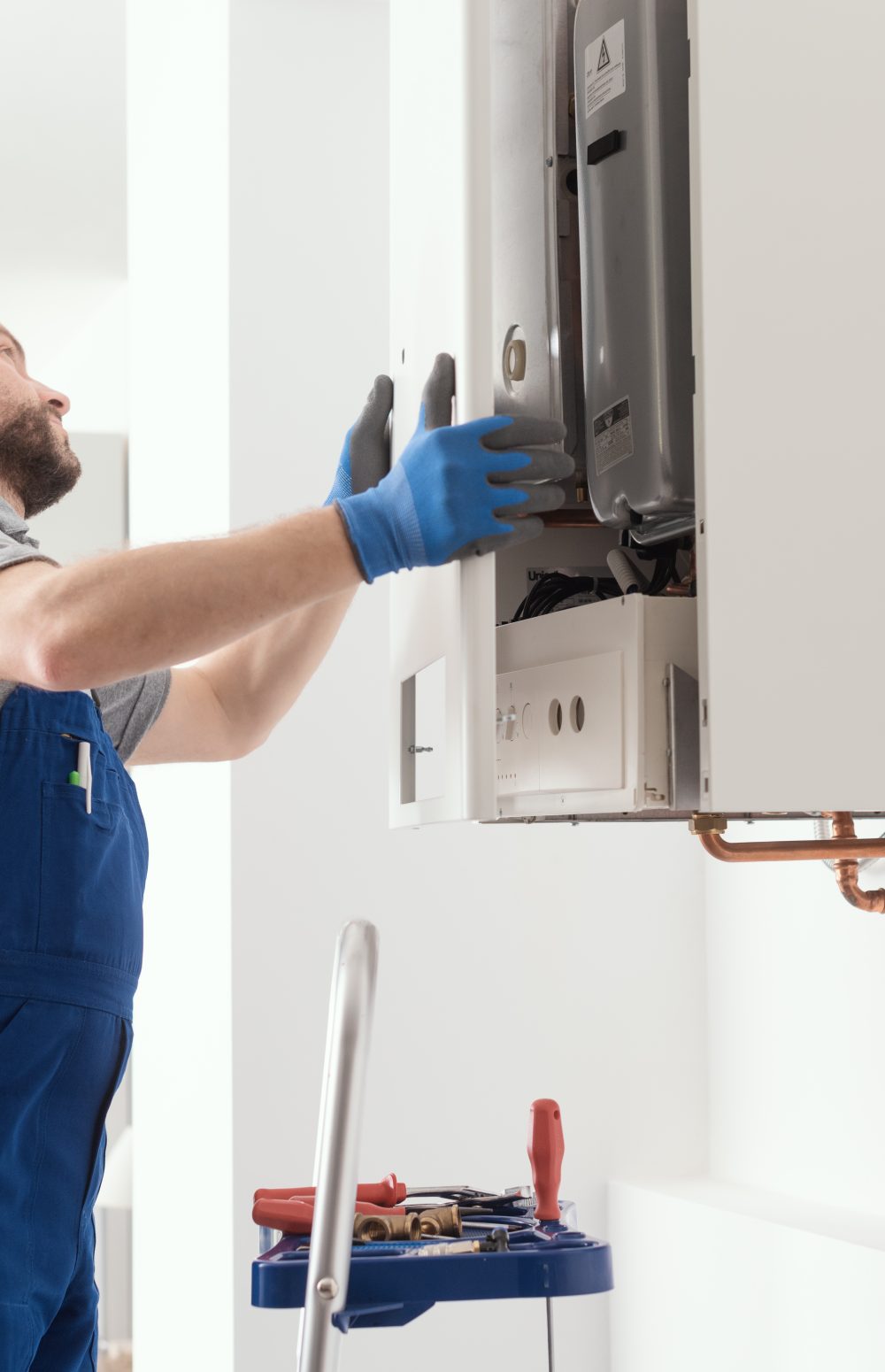 Professional boiler service at home